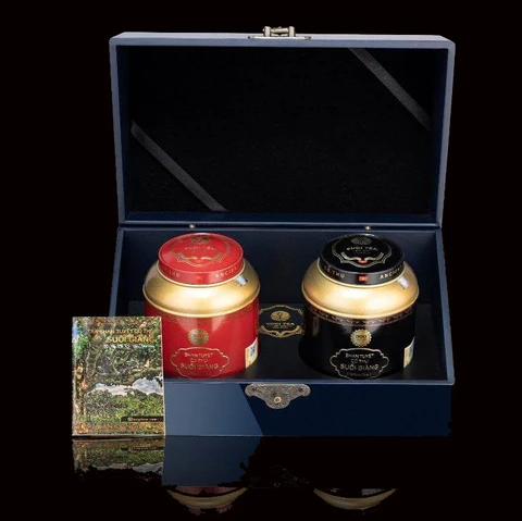 ASEAN Sugi Tea: Hộp sơn mài set 2 (Hồng - Bạch)