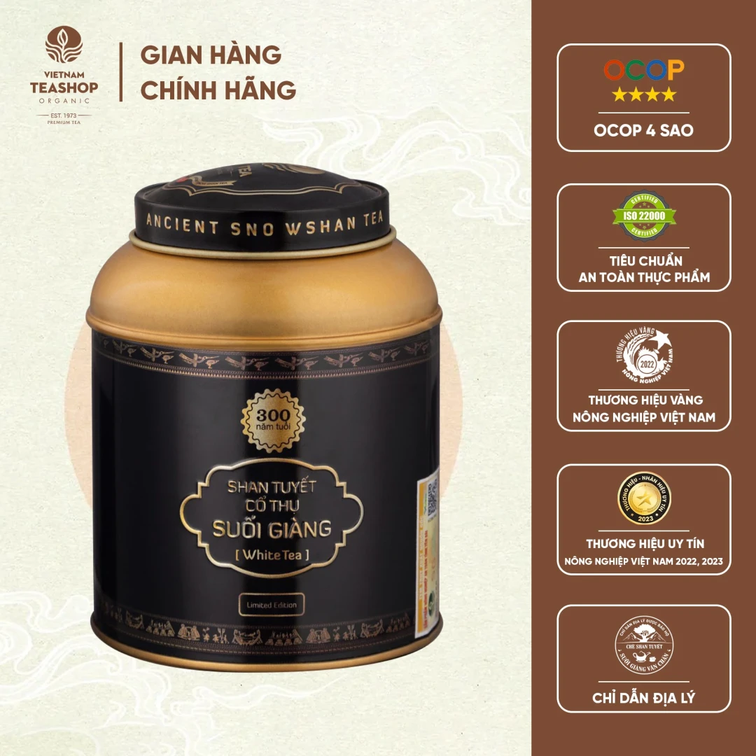 ASEAN Sugi Tea: Bạch Trà Shan Tuyết Cổ Thụ Suối Giàng - Hũ 85g