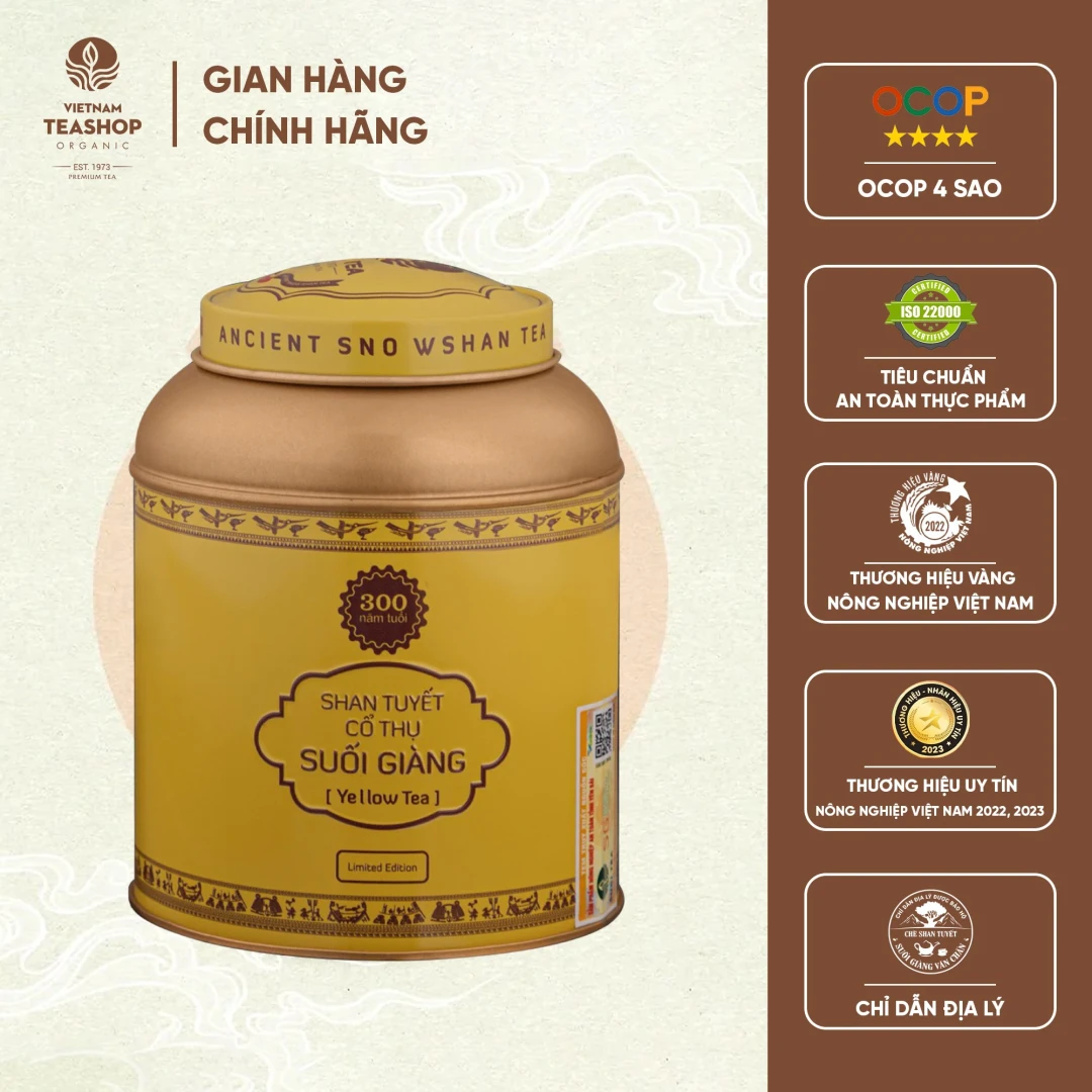 ASEAN Sugi Tea: Hoàng Trà Shan Tuyết Cổ Thụ Suối Giàng - Hũ 85g
