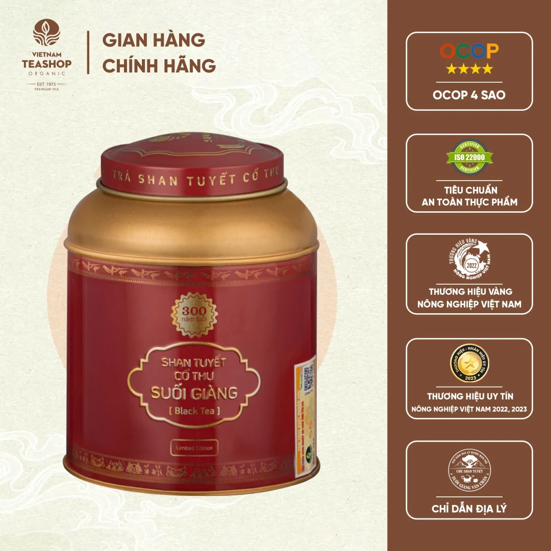 ASEAN Sugi Tea: Hồng Trà Shan Tuyết Cổ Thụ Suối Giàng - Hũ 85g